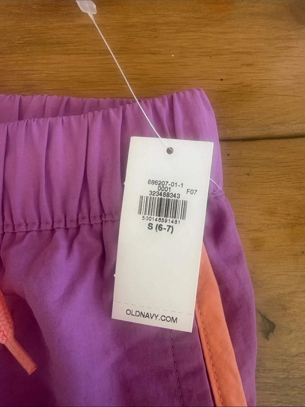 Old Navy Purple Girls' Active Shorts with Pink Trim